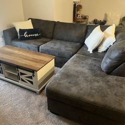 Volcanic Grey L 2piece Couch