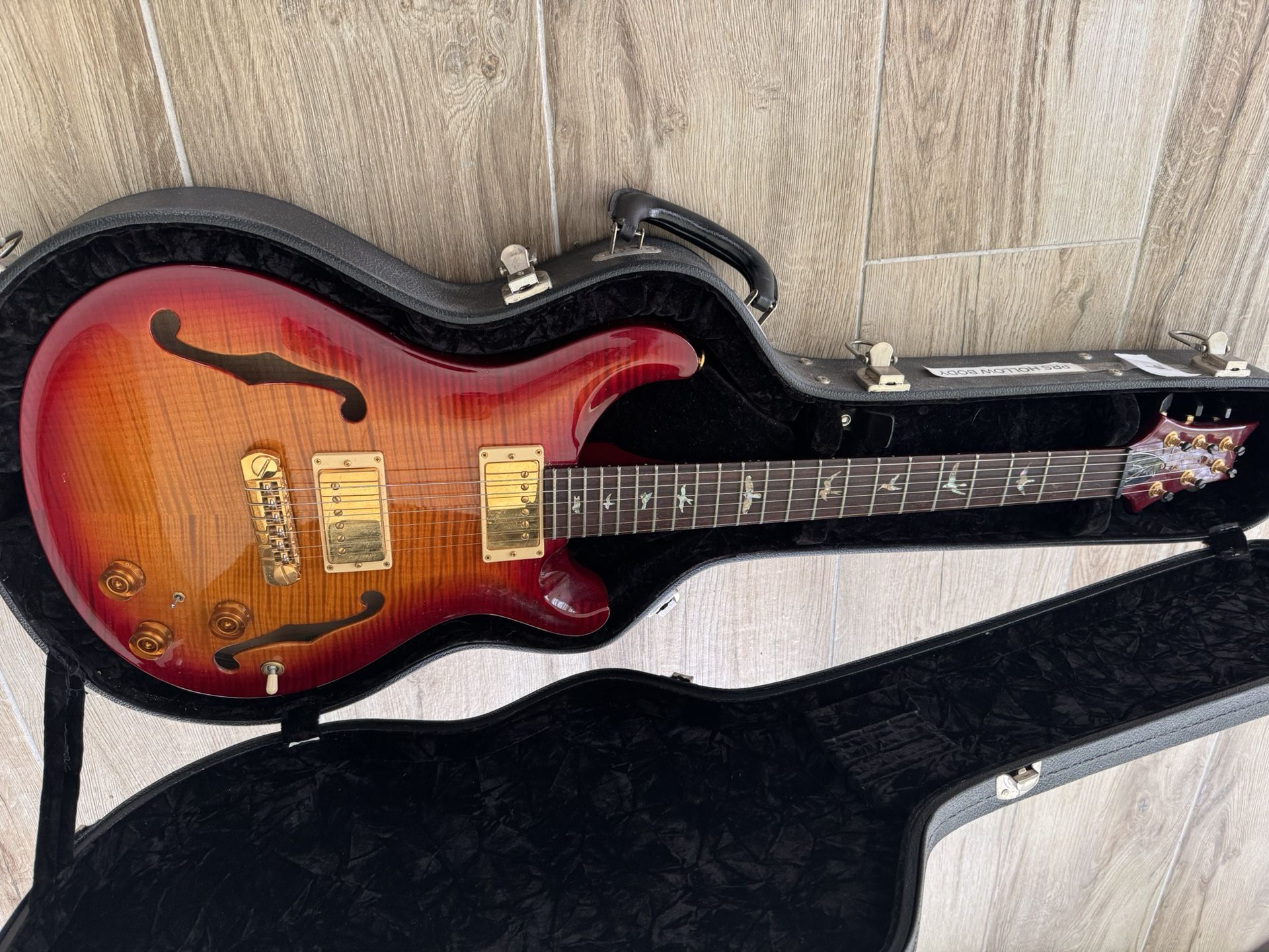 prs hollowbody ii dark cherry wrap (electric)