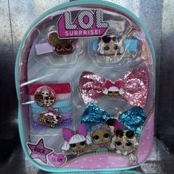 NEW🔹L.O.L Surprise 11 Pieces Mini Backpack Complete Hair Accessories For Girls(+3 years)