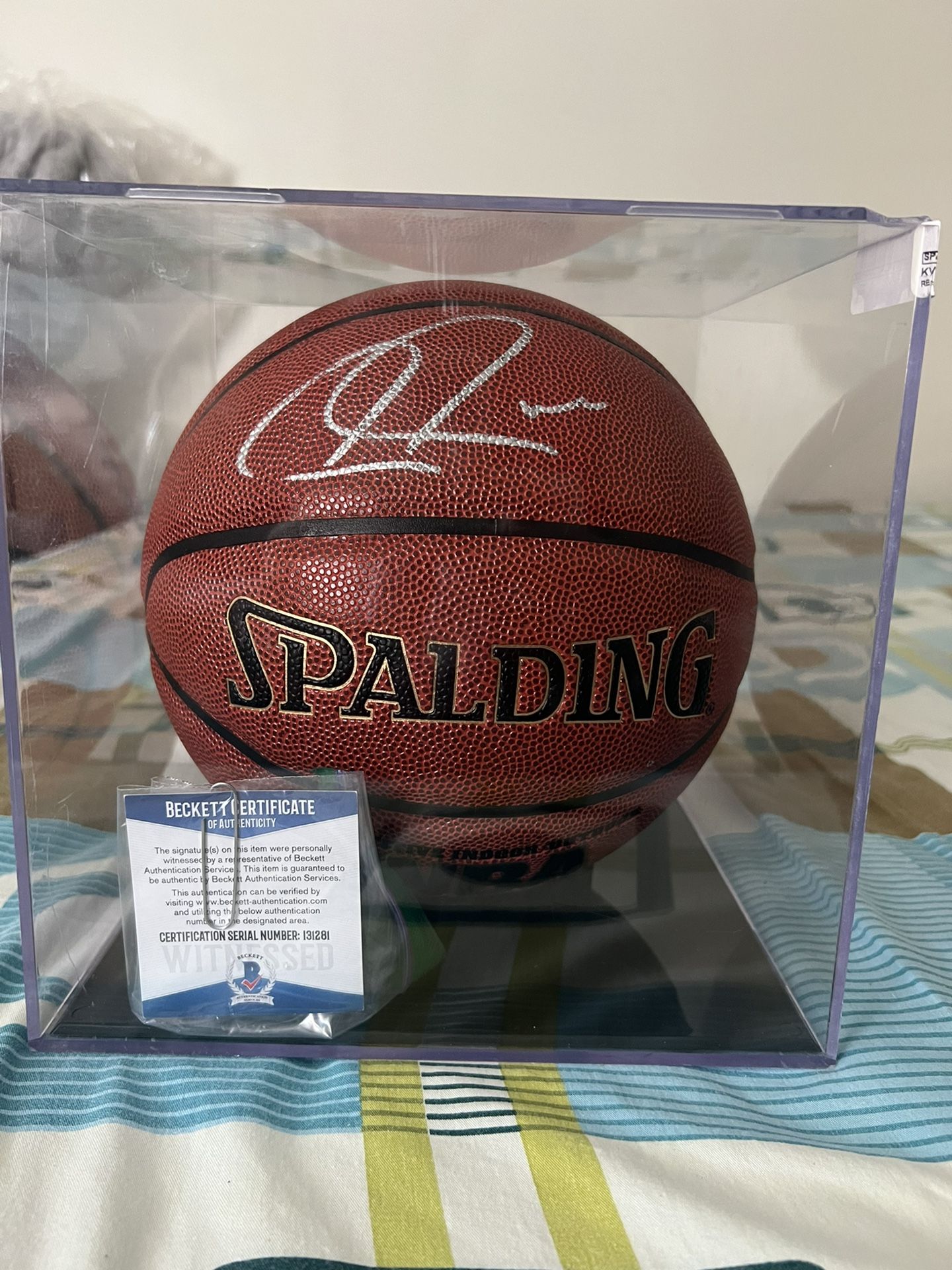 Paul Pierce Signed Basketball With Authentication Card 