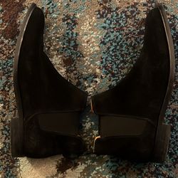 Men Black Suede Chelsea boots