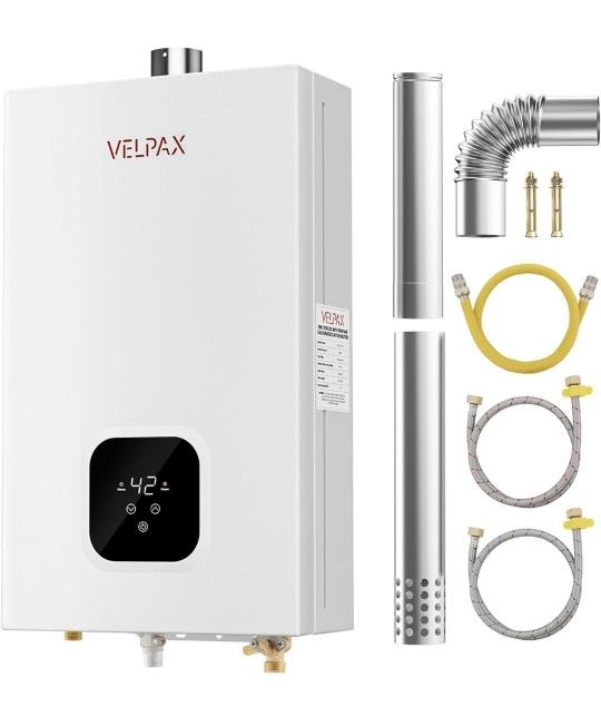 Natural Gas Tankless Water Heater,4.21GPM 16L Indoor,Instant Hot Gas water heater,Constant Natural Water Heater with Fahrenheit Digital Display,Multi-