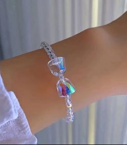 Girls Crystal Bow Bracelet 