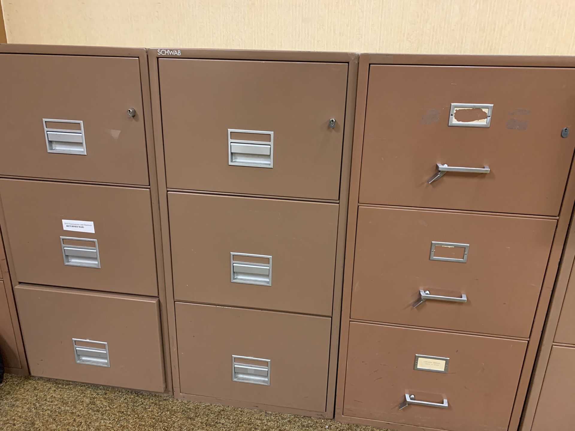 Steel File cabinets one hour fireproof