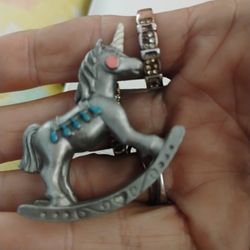 Pewter Rocking Unicorn