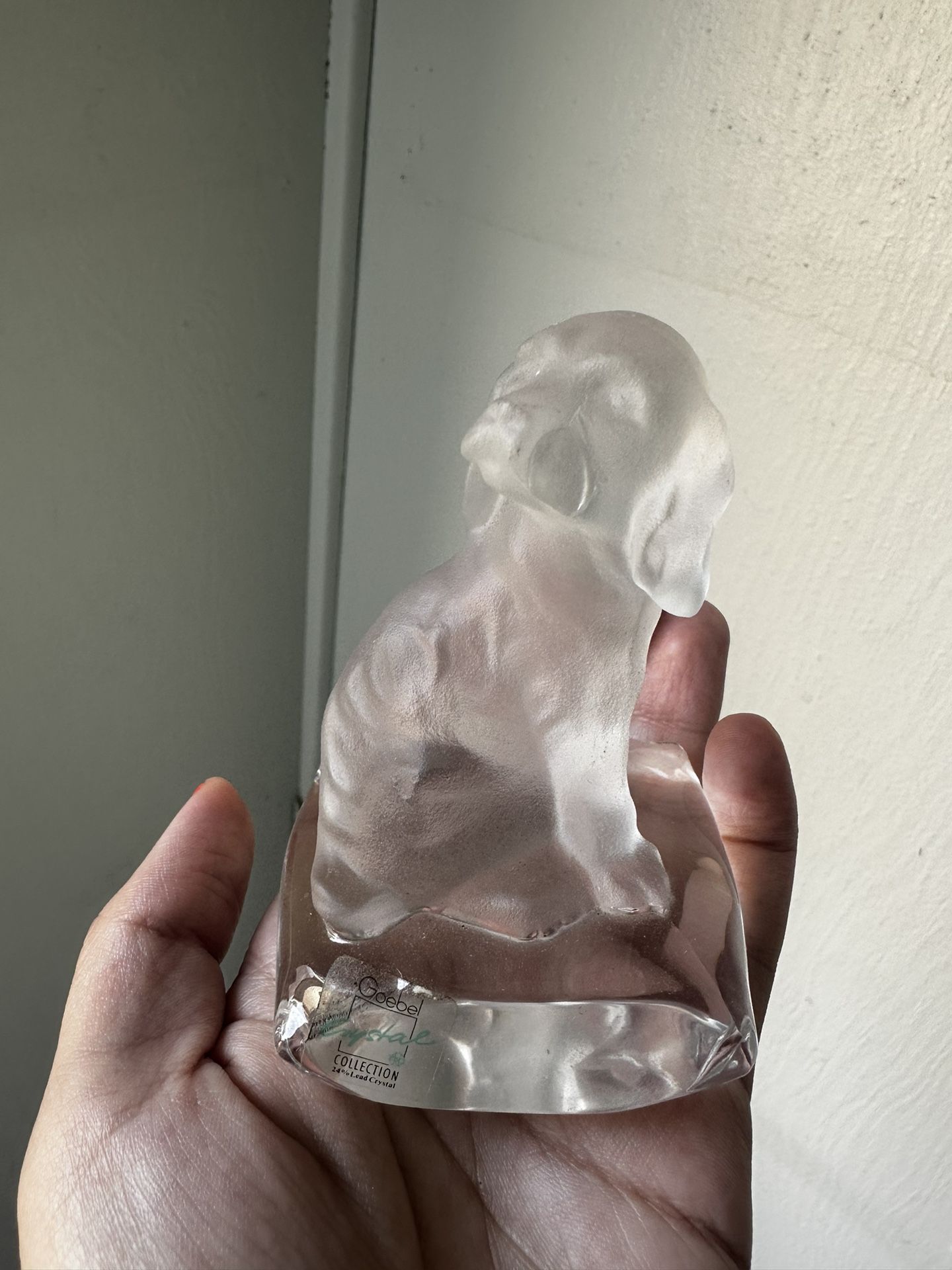 Vintage Goebel Artglass Collectible Puppy Dog Art