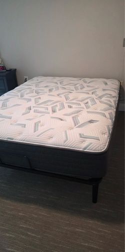 Queen Mattress with Box Spring and Frame