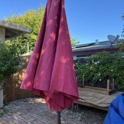 Patio Umbrella in Red 114” wide  Located in concord No damages/holes Umbrella stand NOT included   $50 or best offer