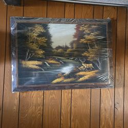 Deer Painting **Sealed&Signed** Large/Lightweight
