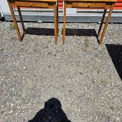 Set Of 2 Small End/Entry Tables 28X28in 12in Front To Back