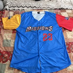 San Antonio missions adult 2XL fiesta jersey $15