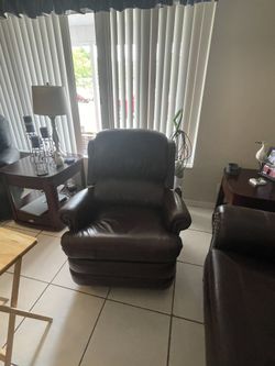 Leather Swivel Recliner