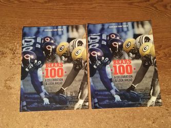 LOT OF 2 BEARS 100 A CELEBRATION & LOOK AHEAD CHICAGO SUN TIMES MAGAZINE