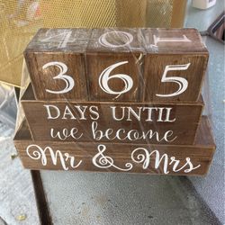 Wedding Count Down Blocks 