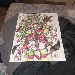 Majin Lssj3 Broly Drawing 