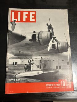 Original Life Magazine October 20, 1941-Trippe’s Clipper