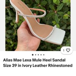 White Pearls Heels