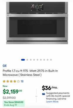GE built-in microwave