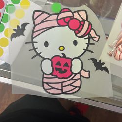 Hello Kitty Halloween DTF print for shirts