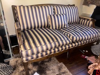 Antique Victorian striped couch