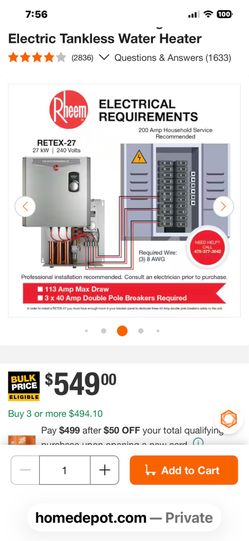 Tankless Hot water Heater