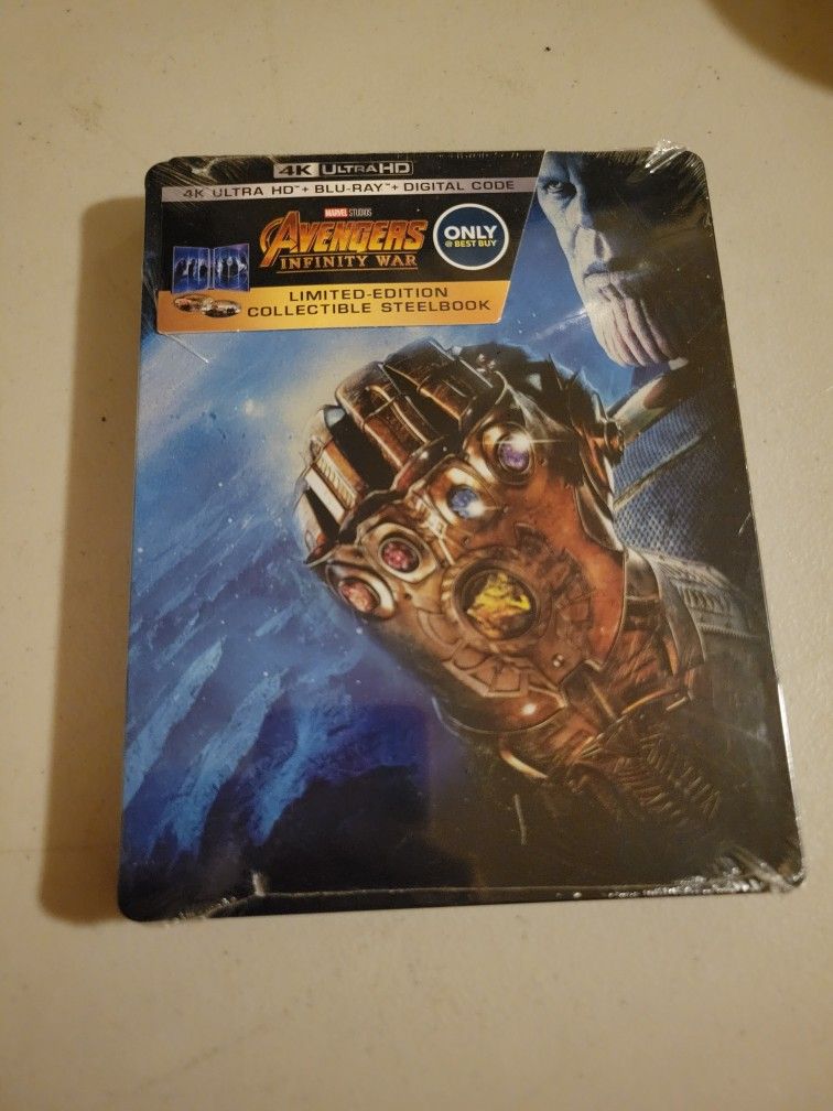 Avengers Infinity War Ultra 4K Bluray Steelbook Best Buy Exclusive Sealed 