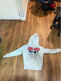 grey size large sp5der hoodie 1 of 1 kinda worn