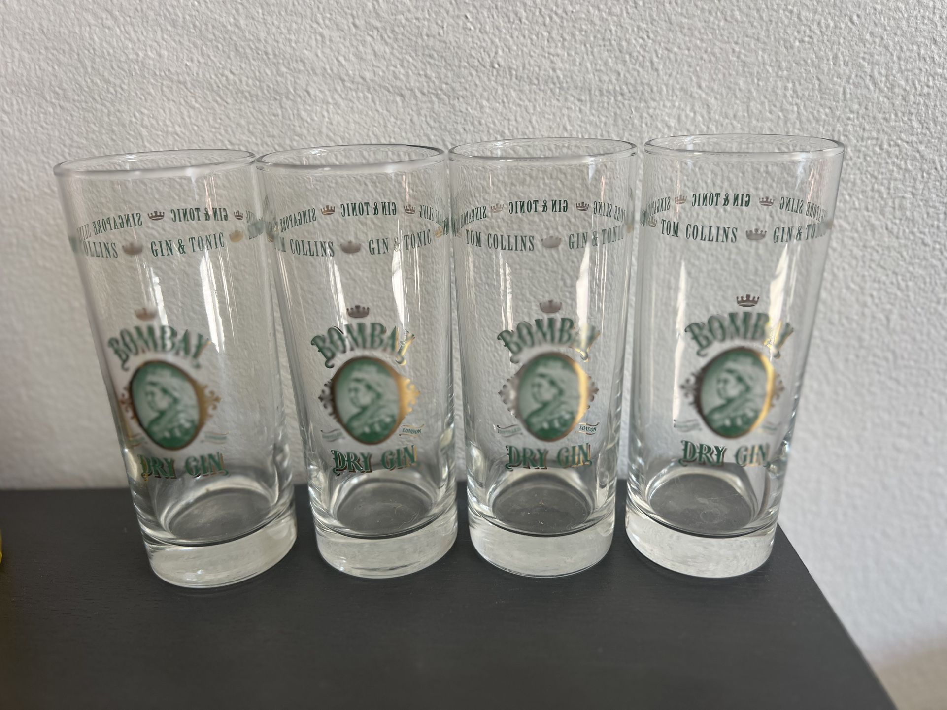 Set Of 4 Bombay Highball Cocktail Glasses