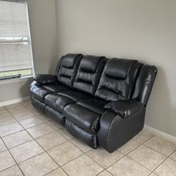 Free Black Leather Sofa