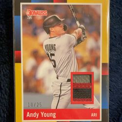 2022 Donruss Andy Young 3 Color Patch 10/25 #R88M-AY NM