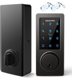 Keyless Entry Door Lock - Smart Deadbolt Lock with Bluetooth App, Electronic Keypad, IC Card, Spare Keys, Security Waterproof Smart Lock Easy Install 