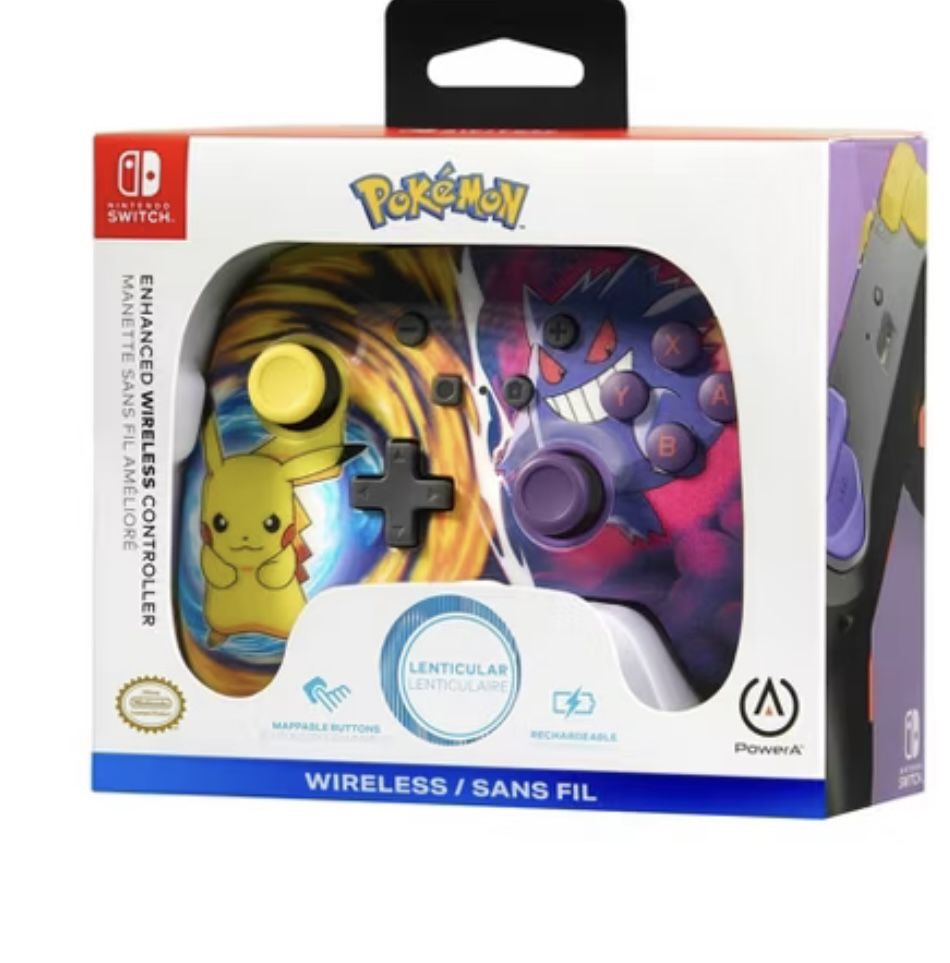 Pokémon Pikachu Vs Gengar Nintendo Wireless Controller 