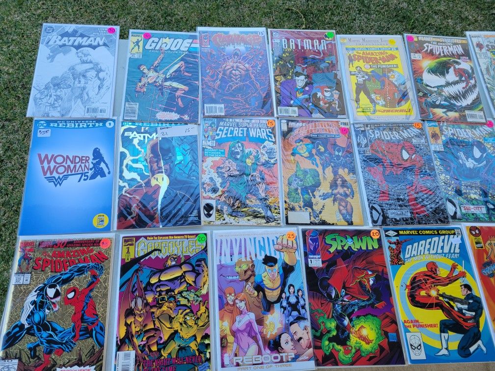 BIG COMIC BOOK LOT SALE KEY ISSUES MARVEL DC COMICS SPIDERMAN VENOM SECRET WARS AVENGERS SPAWN BATMAN JIM LEE TODD MCFARLANE GODZILLA STAR WARS