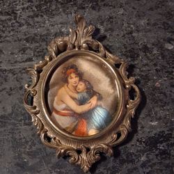 Vintage Framed Silk Picture