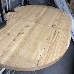Wood Table 48” Oval With 12” Extension 