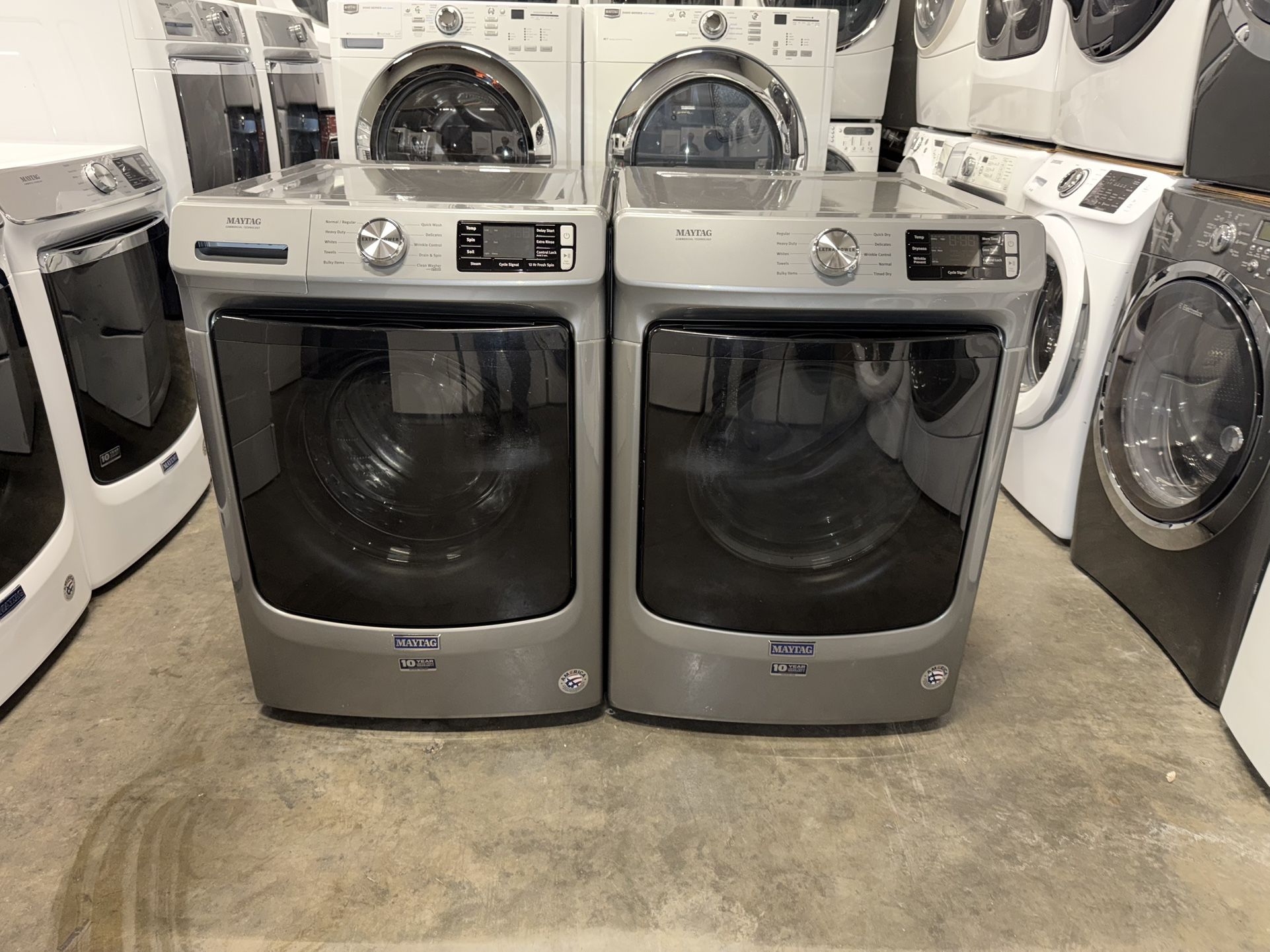 MAYTAG XL CAPACITY WASHER DRYER ELECTRIC SET 