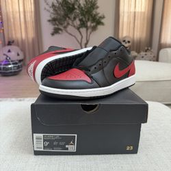 Jordan 1 Low ‘Bred’ Black/Varsity Red 