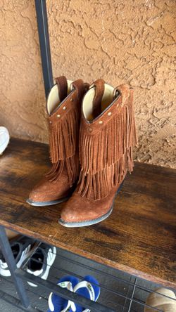 Leather western boots girls