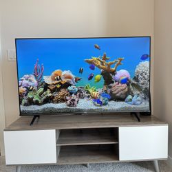 Brown and white Tv Stand