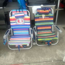 Tommy Bahama Beach Chairs (Set of 2) Folding Lightweight – Great Condition