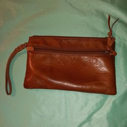 Leather MARGOT wristlet 