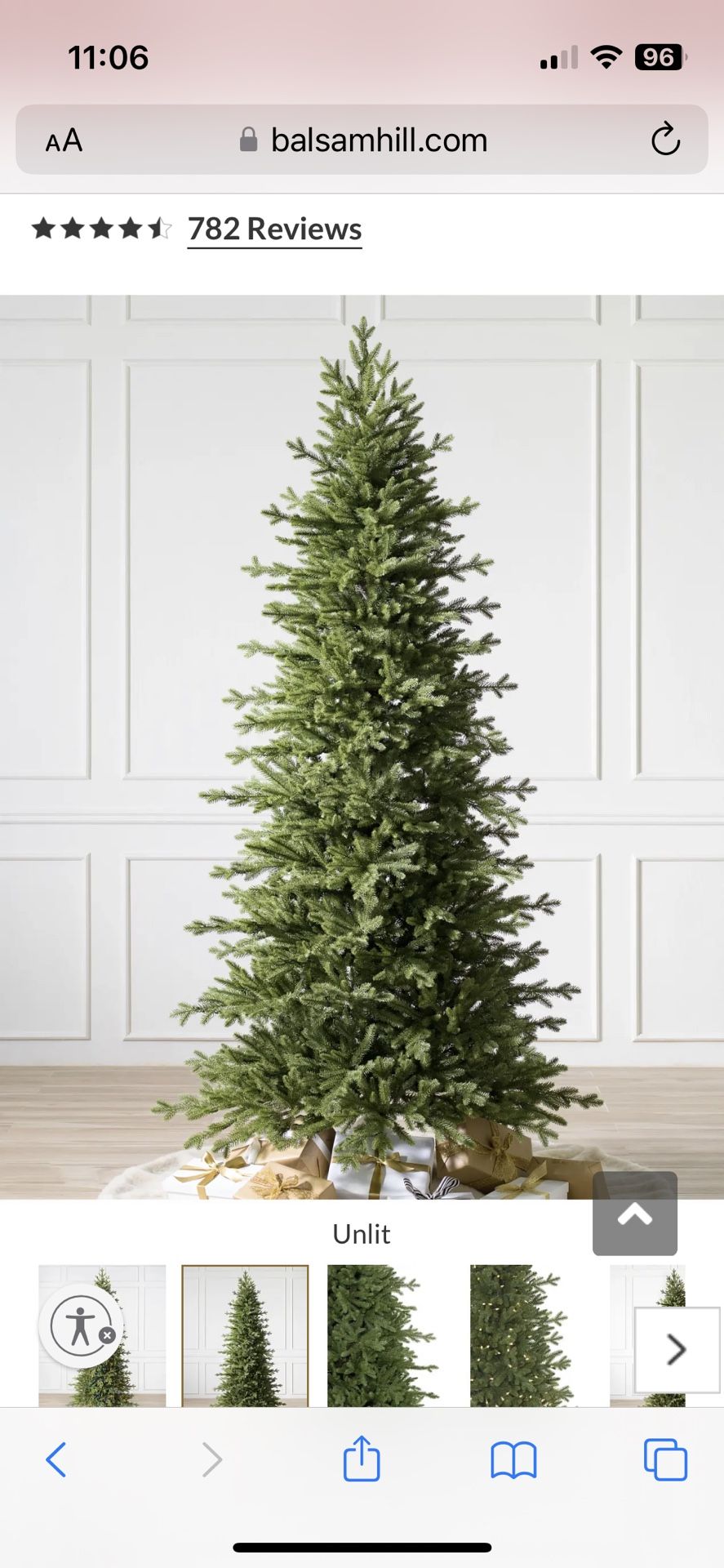 Balsam Hill Christmas Tree Red Spruce Slim