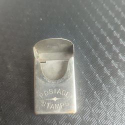 1890 Vintage Postage Stamp Holder, Copper, 1.5"x1" Size, Patent April 22.90