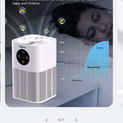 Tailulu HQZZ-60 Air Purifiers for Bedroom Home, HEPA Filter 24db Quiet Air Purifier with Fragrance Sponge