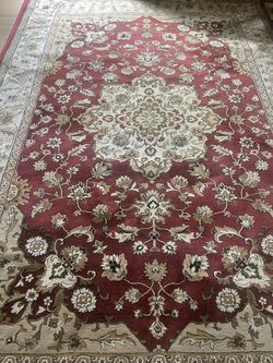 Large Red Floral Oriental Area Rug