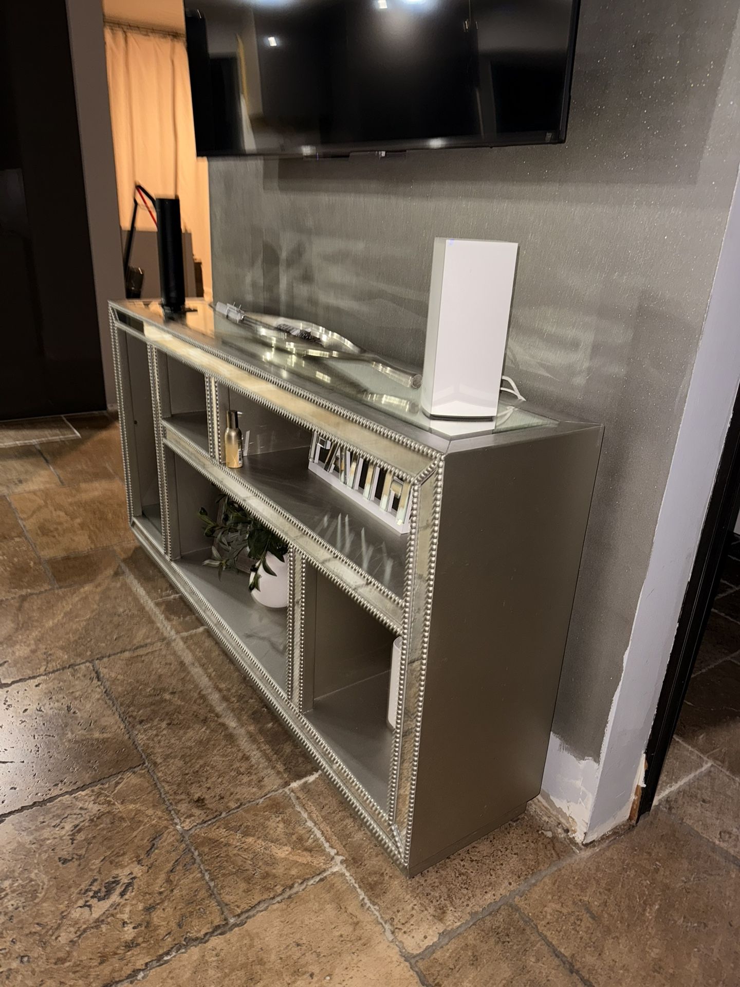 Silver Console Table