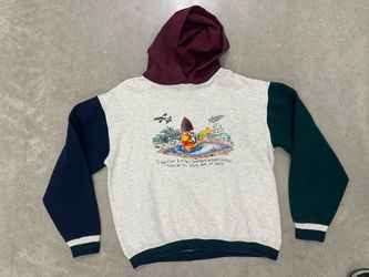 Vintage Color Block Rare Winnie The Pooh Hoodie 
