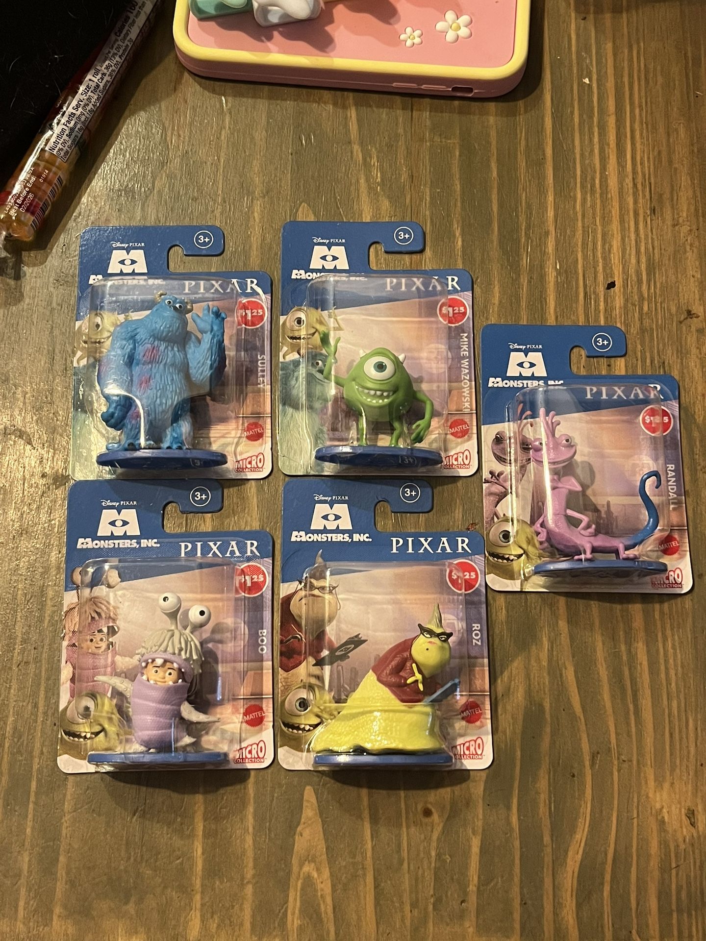 Disney Pixar Monsters Inc Micro Collection Full Set Of 5 Figures