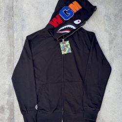 Black Bape Hoodie Zip up