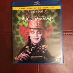 Alice In Wonderland 3D, Blu-ray + DVD Tim Burton